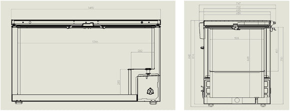 Kystefryse ss deksel 469 l