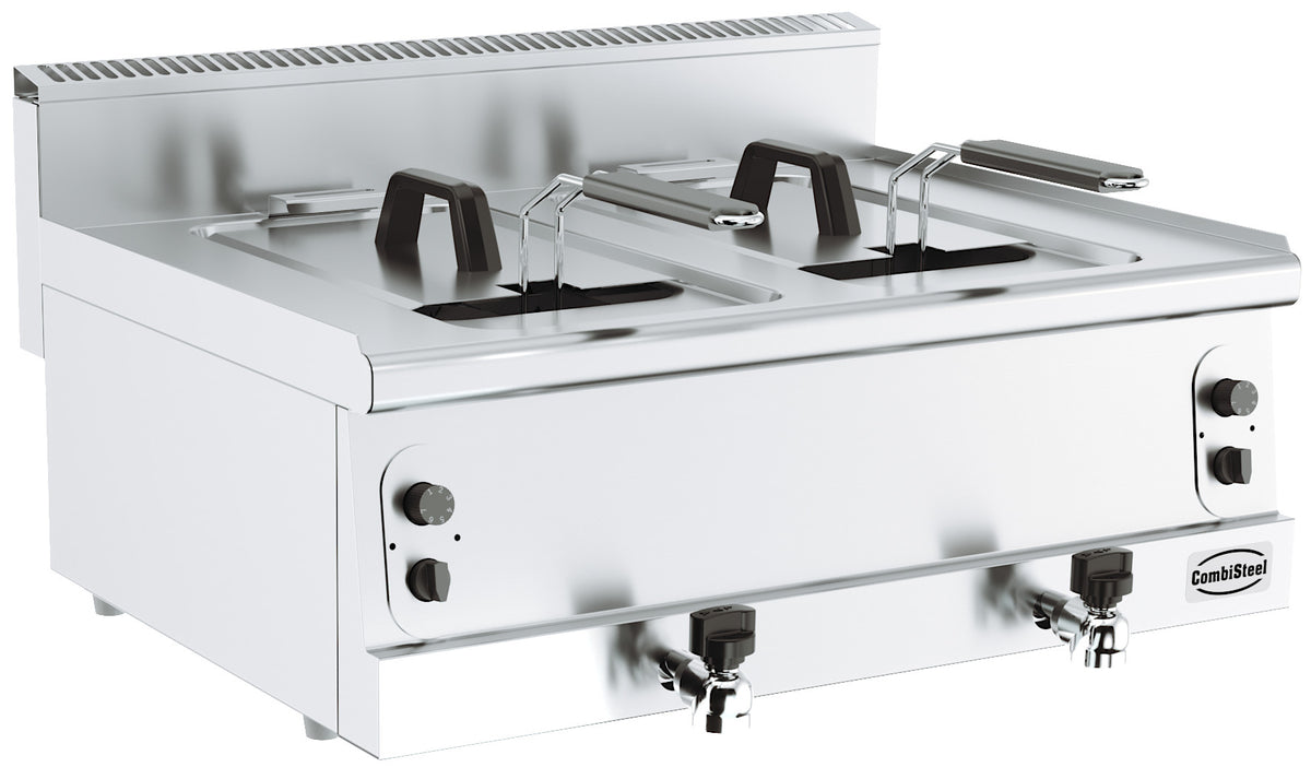 Base 600 gass frityr 2x8L – merk, bredde 800 mm