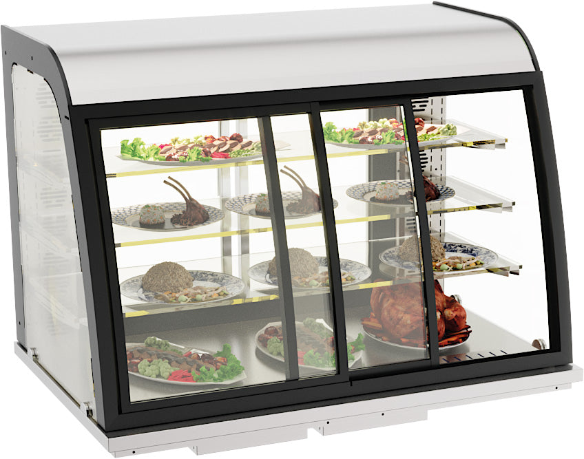 Drop-in oppvarmet display 140l skydedører