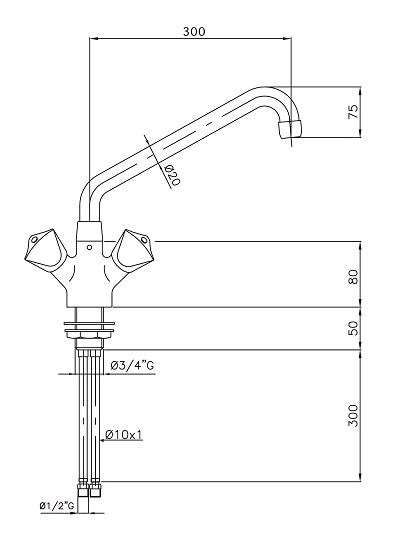 Kran med 1-hull