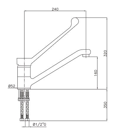 Kran med albukommando