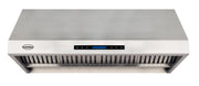 Ventilasjonshette for veggmontering, 1200x630x457 mm