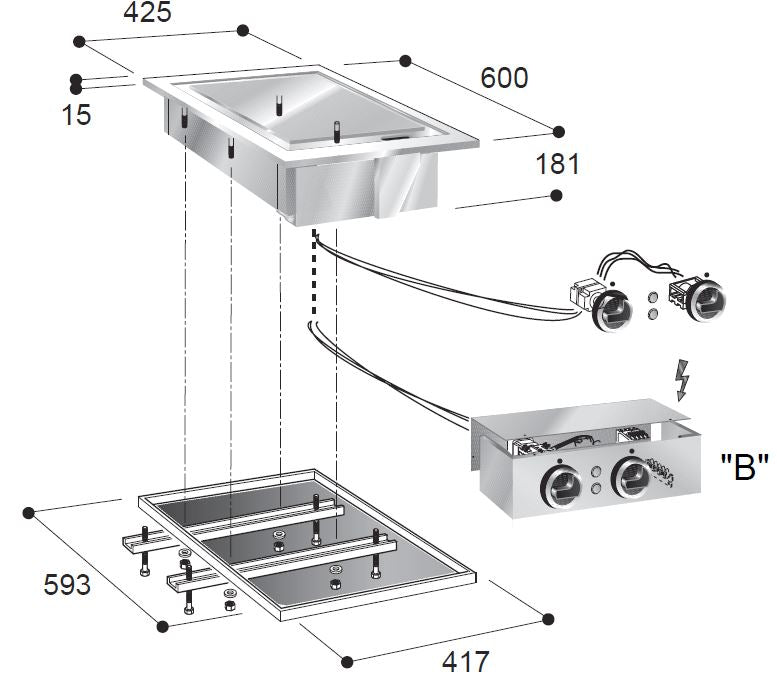 El. fry topp glat 400v