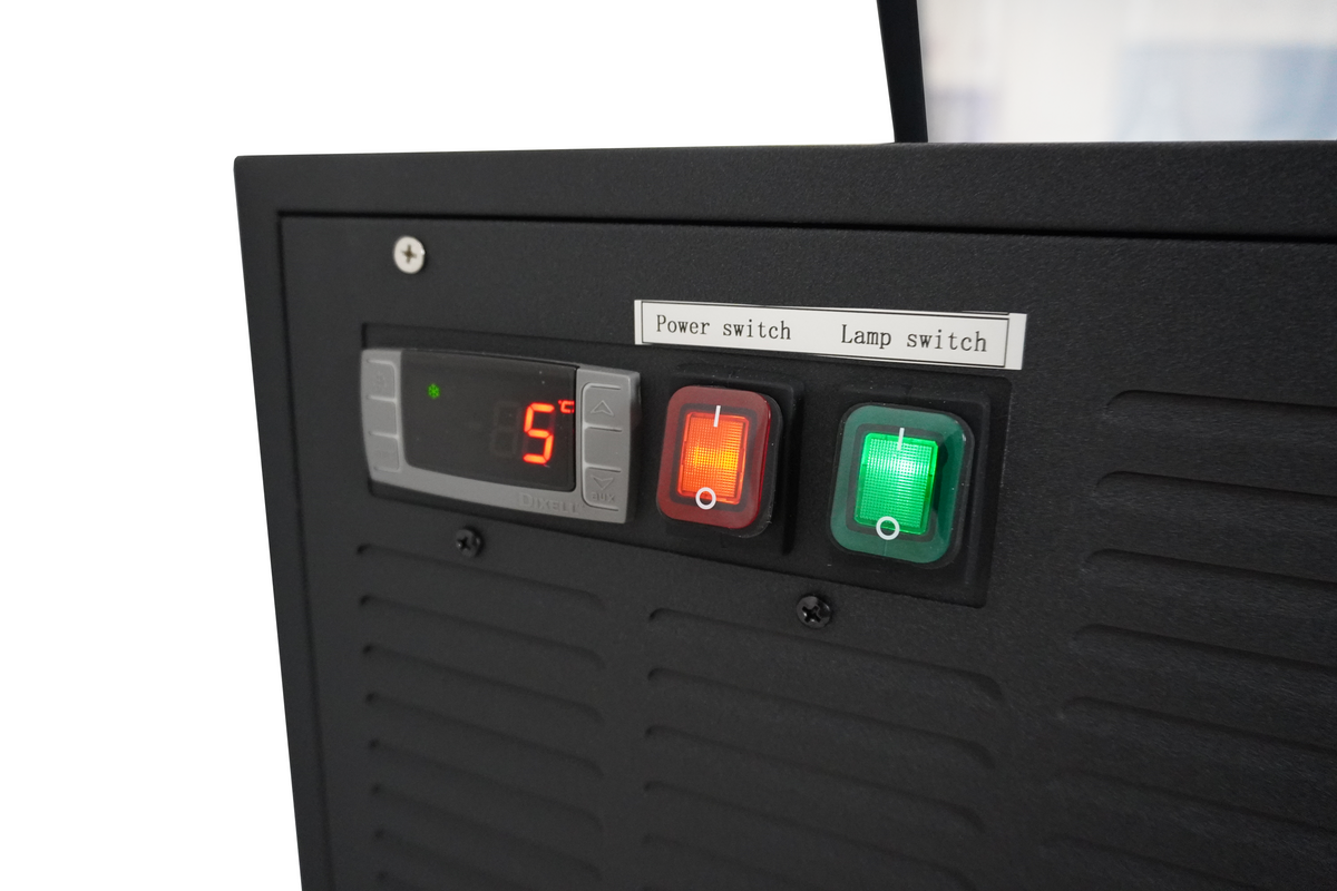 Iskremdisplay for benk, sort, åpnes på betjeningssiden, 670x750x375 mm – bilde 18