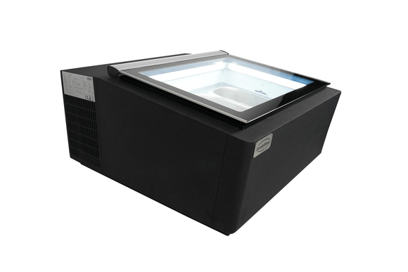 Benkeplate modell isskjerm sort åpner på kundeside