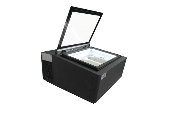 Benkeplate modell isskjerm sort åpner på kundeside