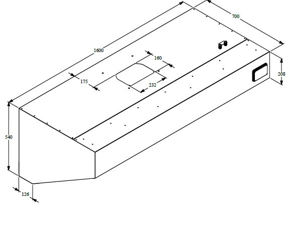 700 vegghengt hette komplett 1600,-