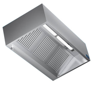 Ventilasjonshette for veggmontering, boksmodell, 2000 mm
