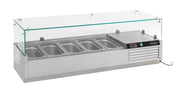 Kjølt overbygg 5x GN 1/4, 1200x335x435 mm