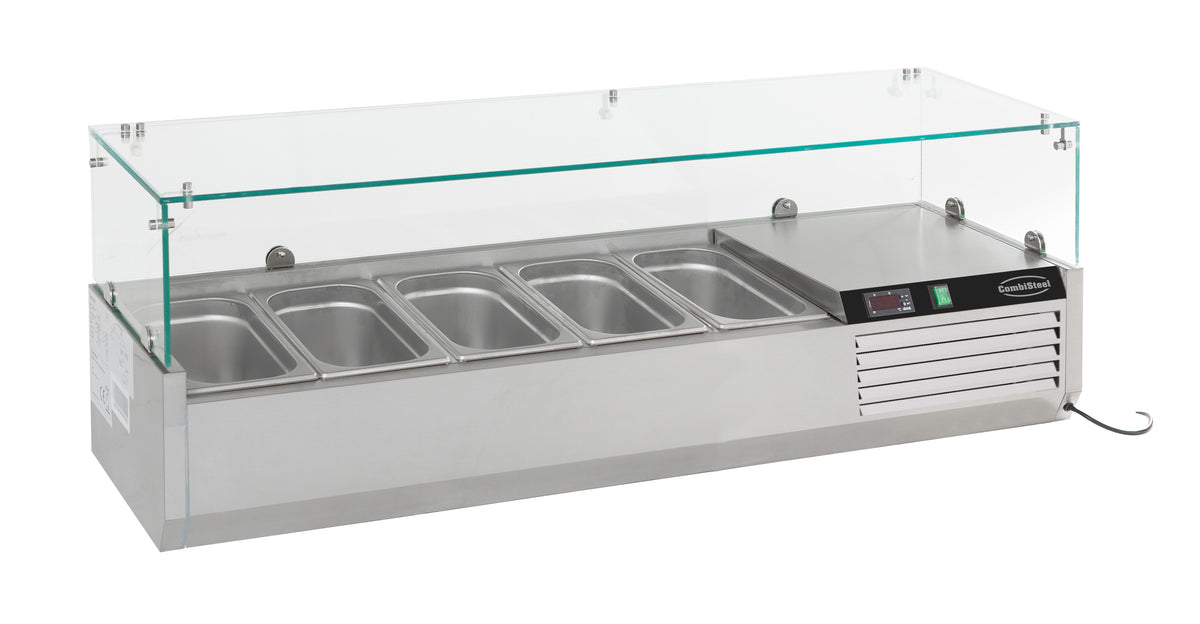 Kjølt overbygg 5x GN 1/4, 1200x335x435 mm