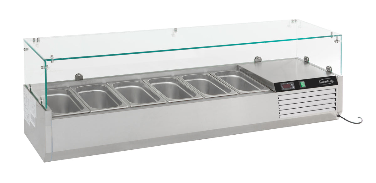 Kjølt overbygg 6x GN 1/3, 1500x395x435 mm