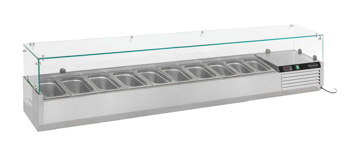 Kjølt overbygg 10x GN 1/4, 2000x335x435 mm