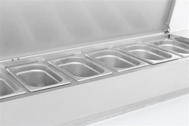 Kjøle benkeplate ss topp 1/4 gn x 5