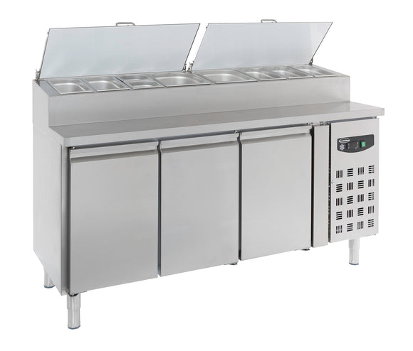 Saladette 3 dørs 8x1/3gn beholder