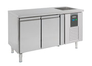 Kjølebenk Standard Line med kum, 2 dører, 1510x700x950 mm