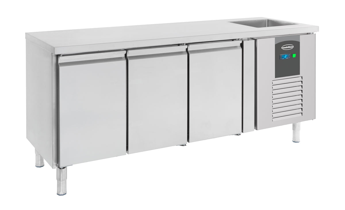 Kjølebenk Standard Line med kum, 3 dører, 2020x700x960 mm