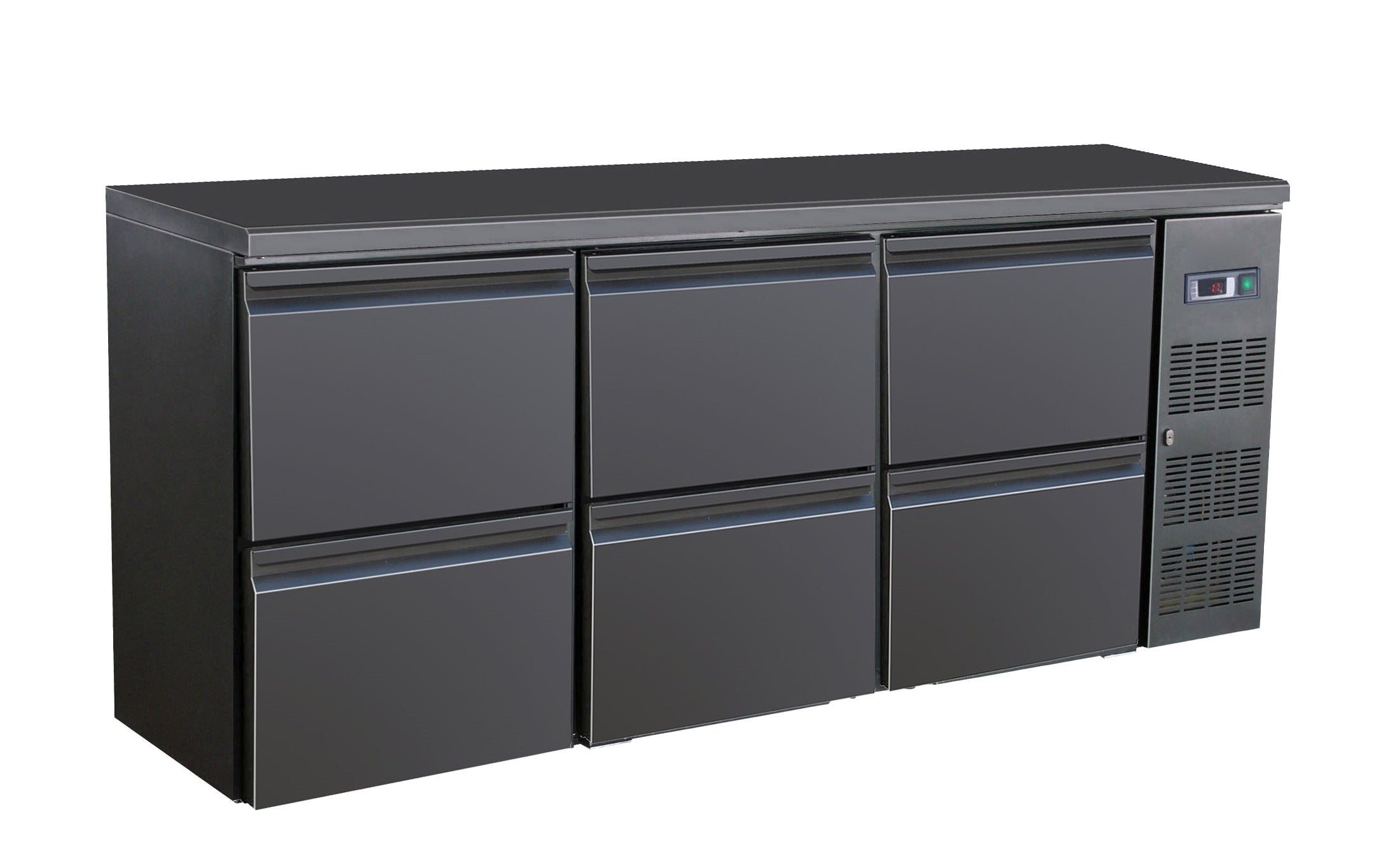 Barcooler sort 6 skuffer