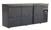 Barkjølebenk Standard Line 6 skuffer, sort, 2002x513x860 mm