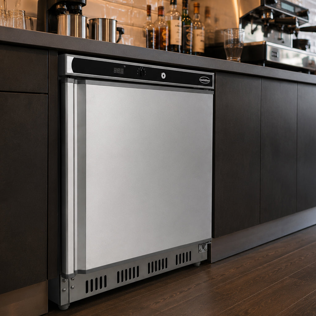 Kjøleskap i rustfritt stål, 1 dør, 600x585x845 mm – bilde 10