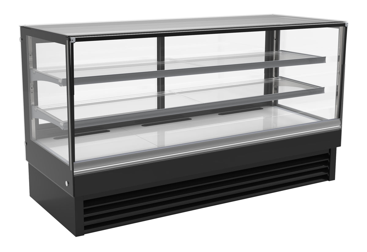 Kjøledisk med rett glass, 2000x680x1200 mm