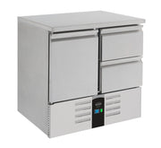 KJØLEBENK 1 DØR/2 SKUFFER ENERGILEDNING
UTSTYRT MED FORdamper