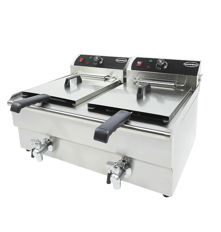 Elektrisk bordfrityrkoker 2x10L, 690x560x380 mm – bilde 8