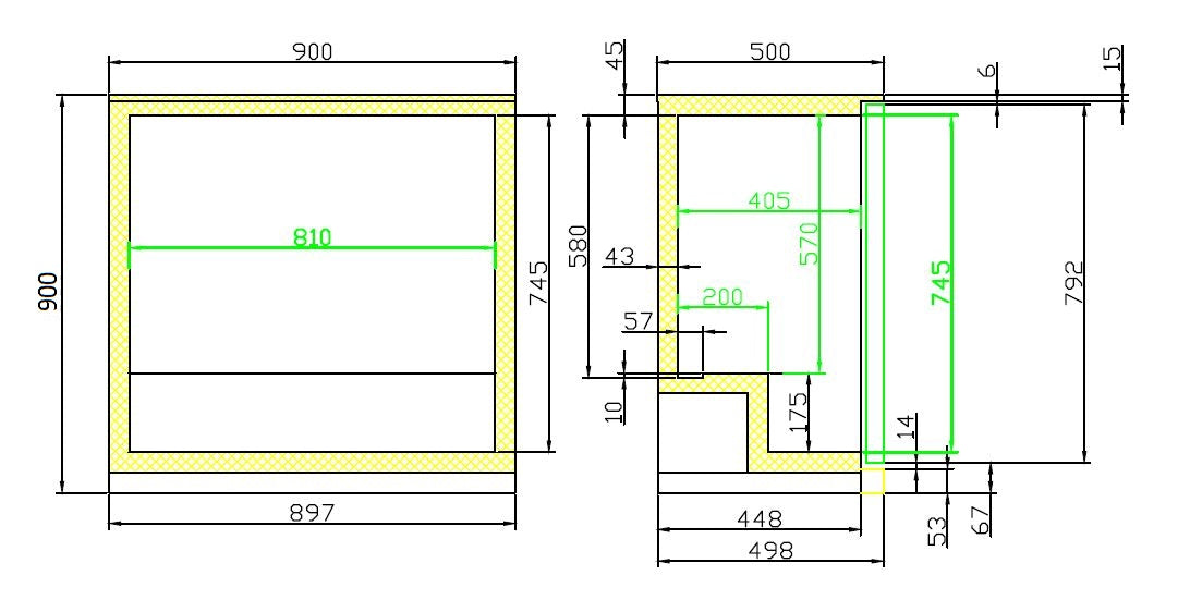 Barkjøleskap 2 dører, sort, 900x500x900 mm – bilde 6