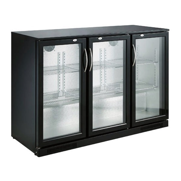 Backbar cooler sort 3 dører