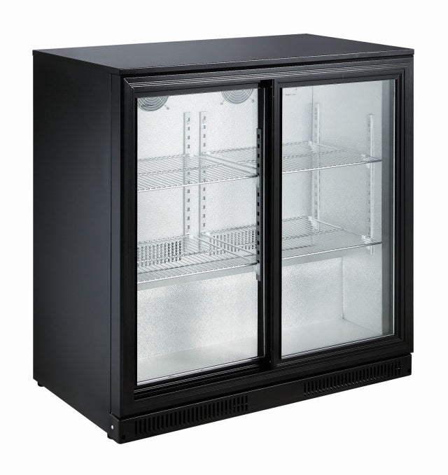 Backbar cooler sort 2 skyvdører