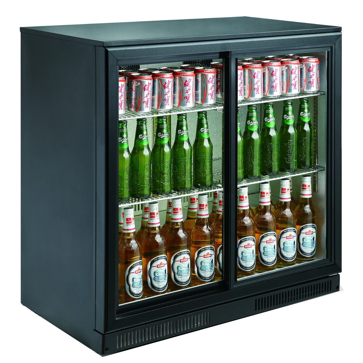 Backbar cooler sort 2 skyvdører