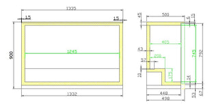 Backbar cooler sort 3 skydedører