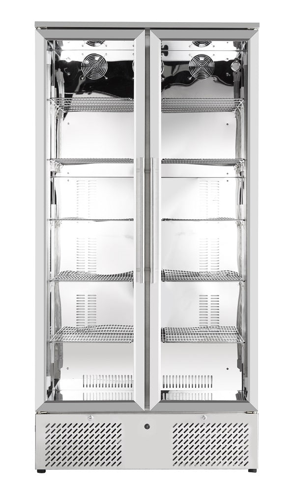 Barkjøleskap høyt 458L, rustfritt, 900x515x1820 mm – bilde 6