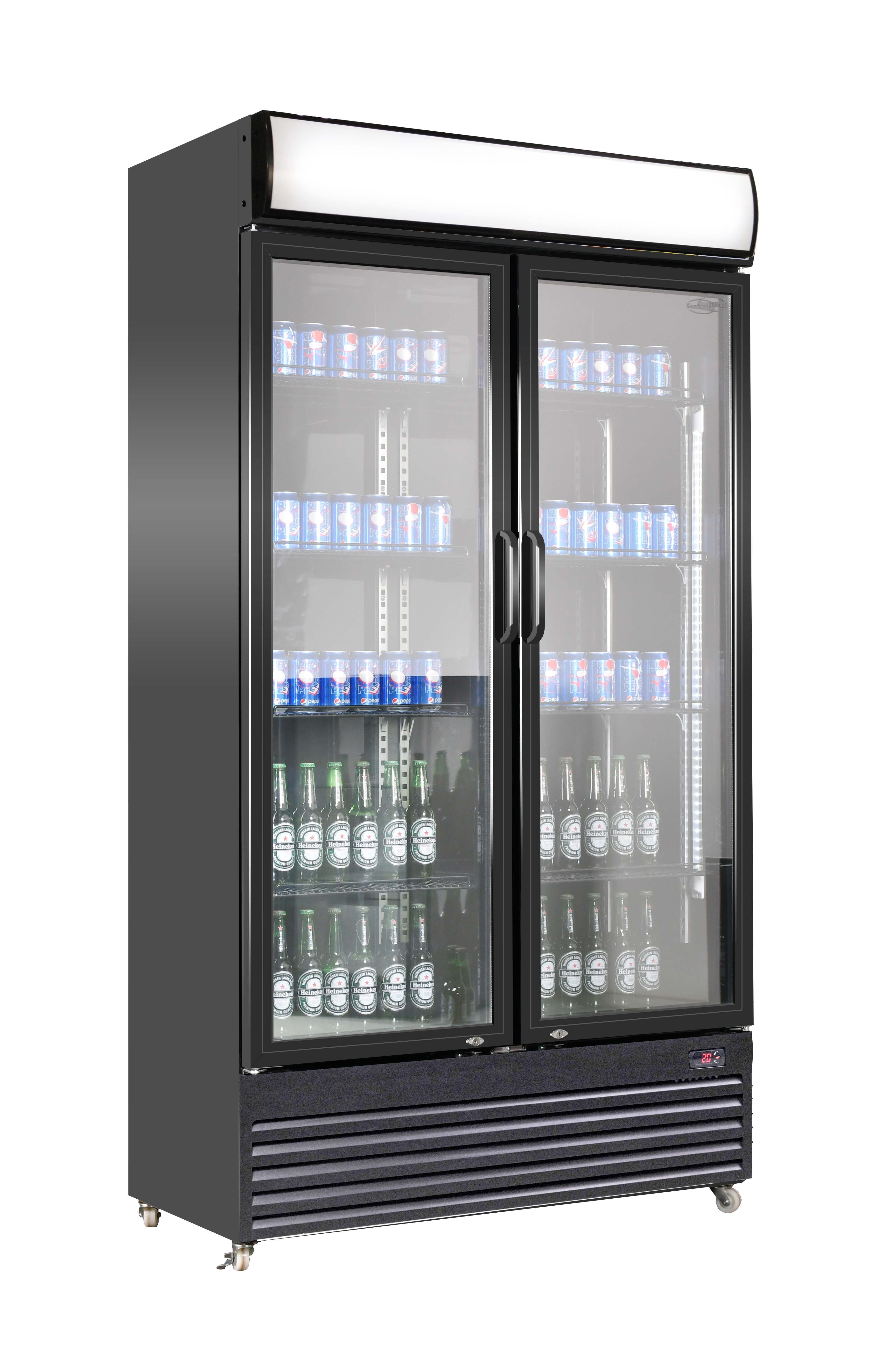 Kjøleskap 2 glassdører bez-780 gd sort