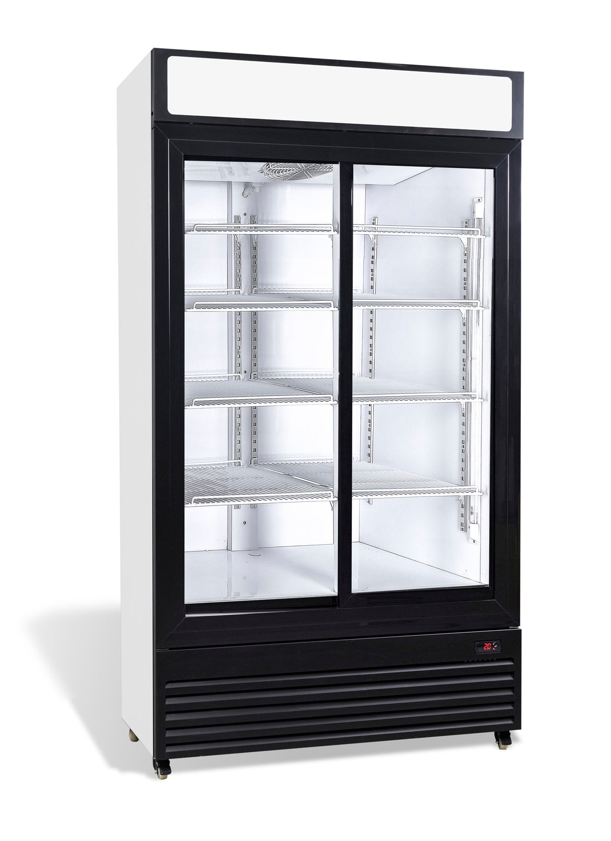 Kjøleskap med skyvedører i glass BEZ-750 SL, 1120x610x1965 mm