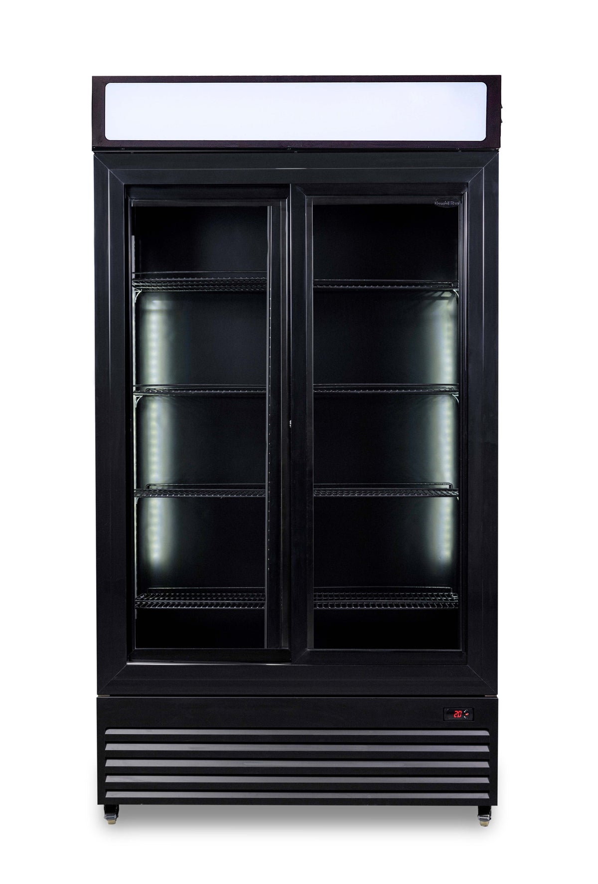Kjøleskap med skyvedører i glass BEZ-780 SL, sort, 1120x595x2100 mm – bilde 6