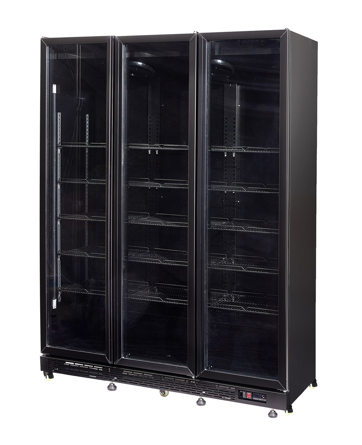 Kjøleskap 3 glassdører NAP-1200 HT med dørvarme, sort, 1600x600x2100 mm – bilde 11