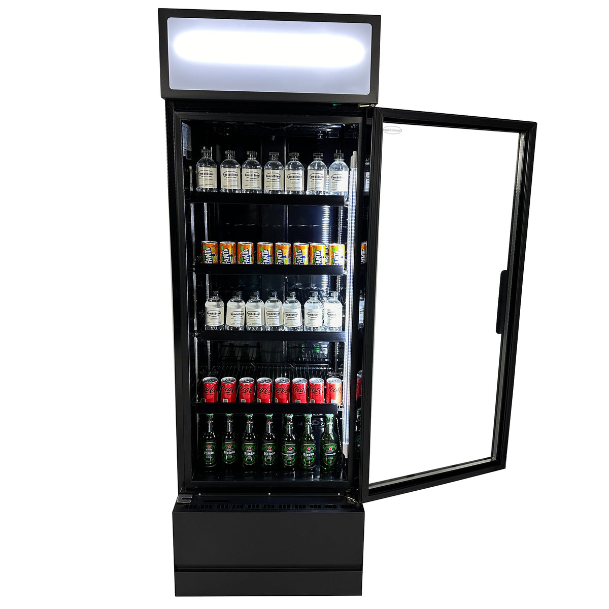Kjøleskap glassdør FCU-370 BL, sort, 610x610x1973 mm – bilde 13