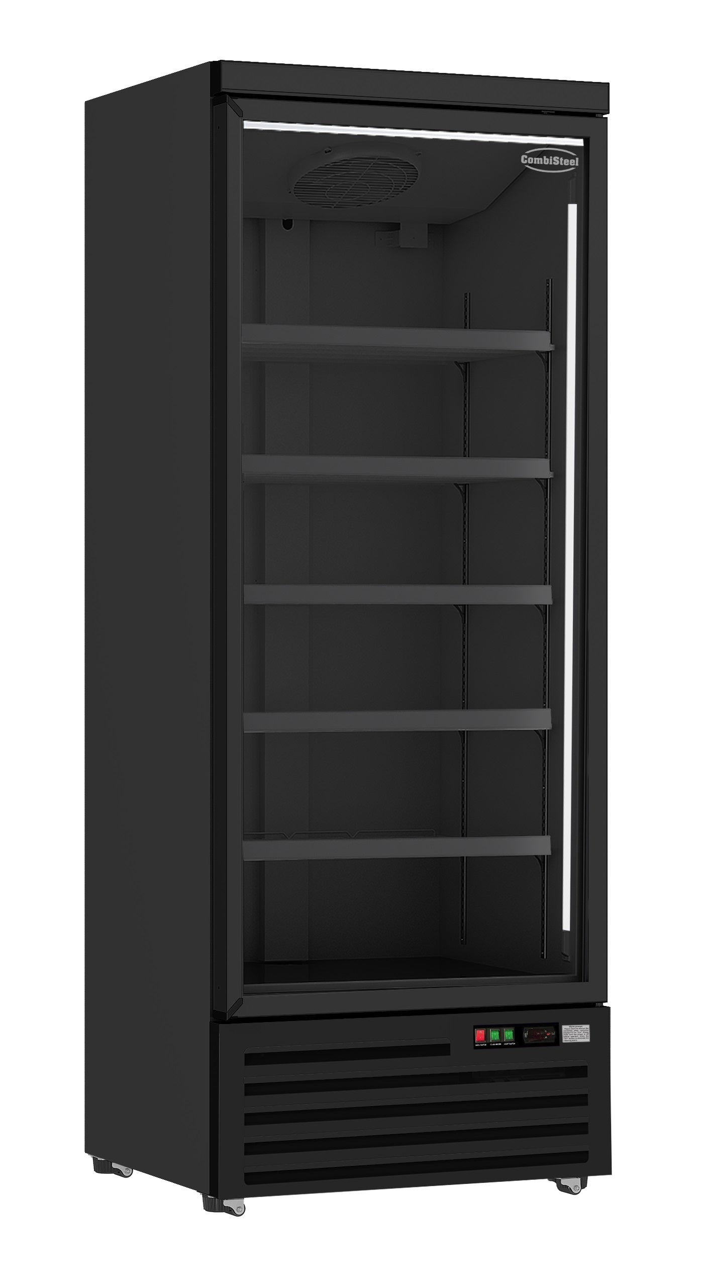 Kjøleskap 1 glassdør sort jde-600r bl