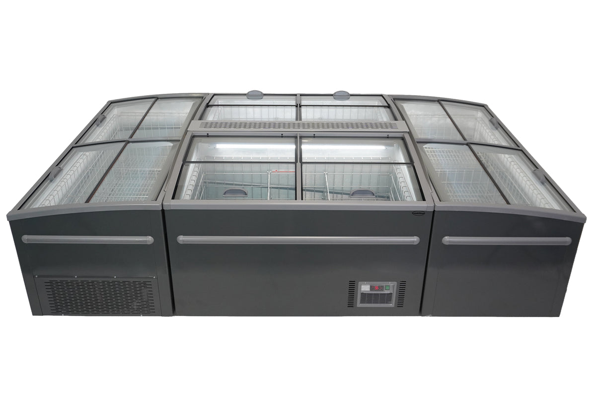 Fryseboks for butikk, grå, automatisk avriming, 2100x850x870 mm – bilde 9