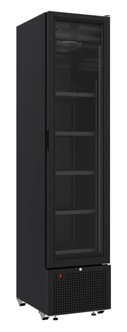 Kjøleskap 1 glassdør 348L, sort, 450x656x2024 mm