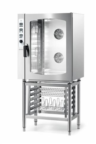 Giorik konvektionsovn, gass 895x768x965mm. (lxdxh), cap. 10x 1/1 gn temp. +50/+280°c, 0,9 + 19 kw, 230 volt, 160 kg