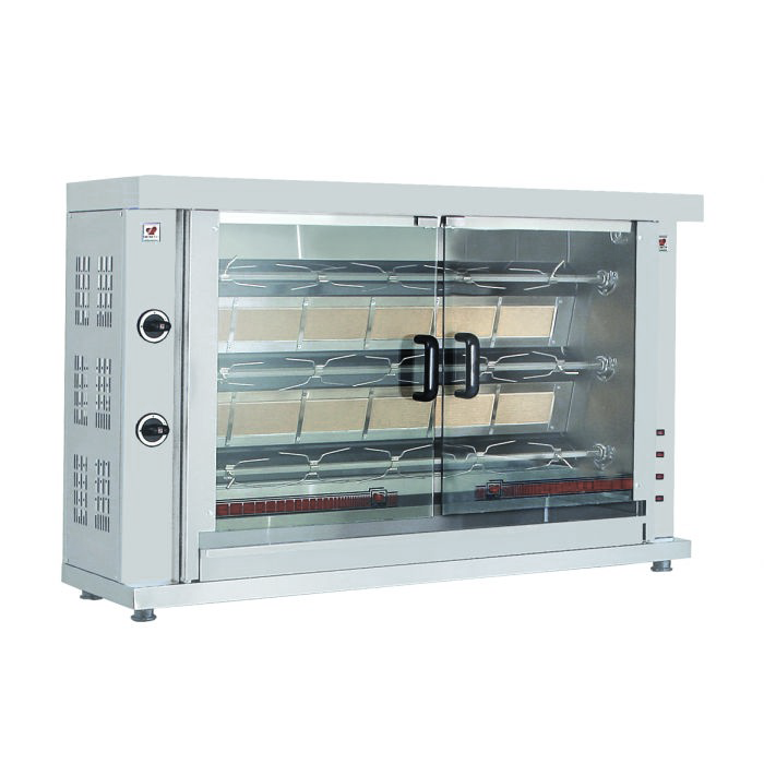 Kyllinggrill gass, 3 spyd, 1320x460x880 mm