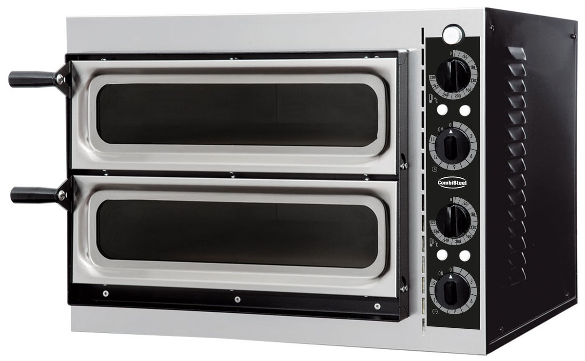 Pizzaovn dobbel med vindu, 2x1 pizza, 568x500x430 mm – bilde 2