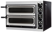 Pizzaovn dobbel med vindu, 2x1 pizza, 568x500x430 mm