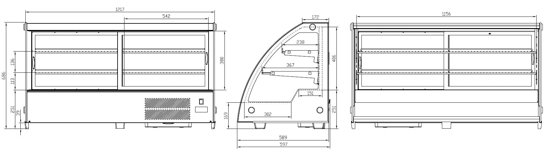 Kaldt display 201l