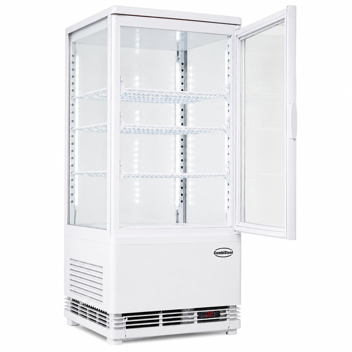 Kjøledisplay 68L, hvit, 428x386x885 mm – bilde 3
