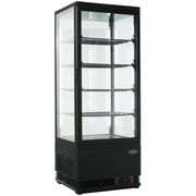 Kjøledisplay 98L, sort, 428x386x1110 mm