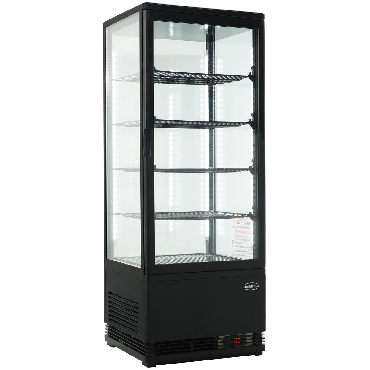 Kjøledisplay 98L, sort, 428x386x1110 mm