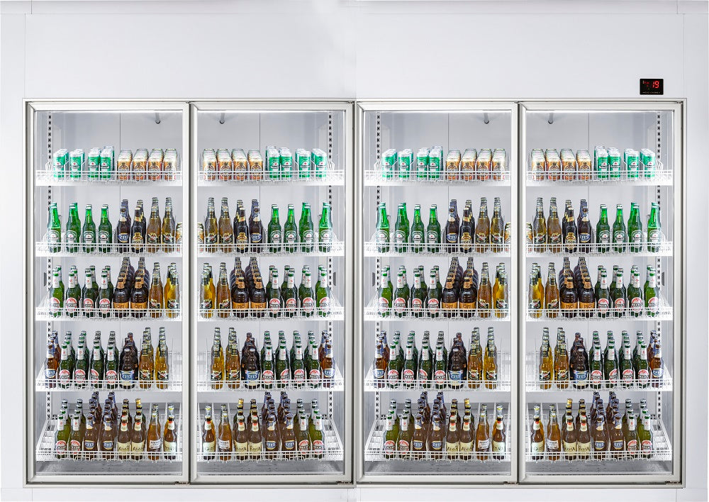 Kjølerom med 4 glassdører, 3600x1200x2200 mm