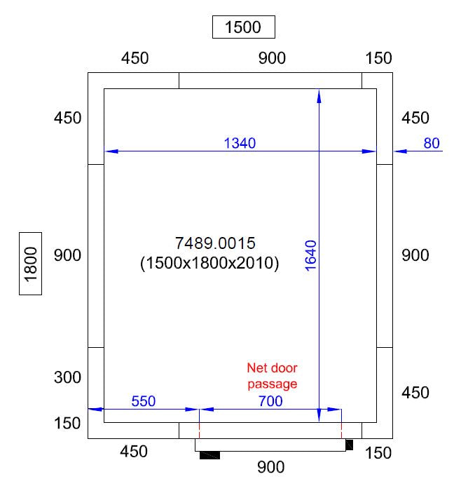 Kjøle-/fryserom Pro Line, 1500x1800x2010 mm – bilde 9
